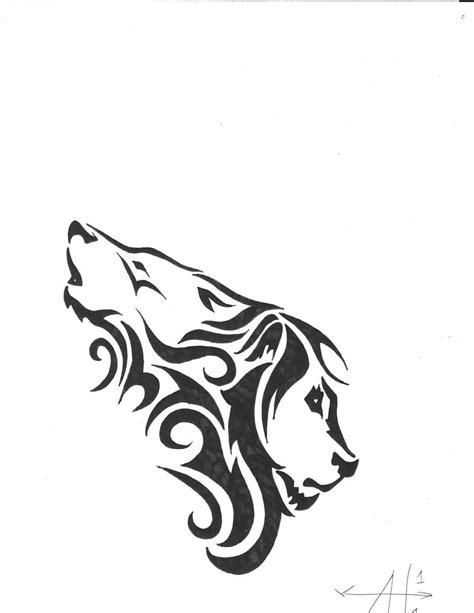 Lionwolf Wolf Tattoos Tätowierungen Stammes Wolf