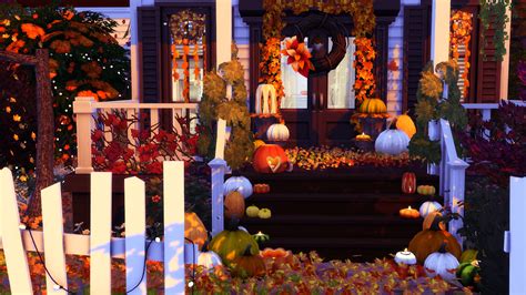 Sims 4 Autumn Halloween House Makeover Dl Cc Bárbara Sims
