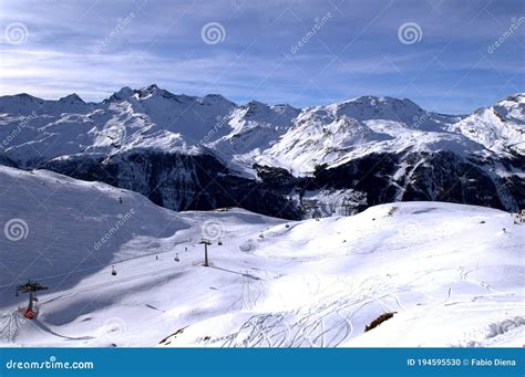 Madesimo Valchiavenna Ski Fields And Ski Lifts Stock Photo Image Of