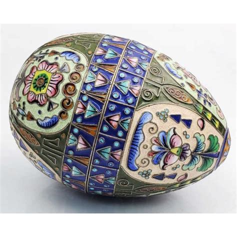Lot Russian Enameled And Gilt Silver Double Egg