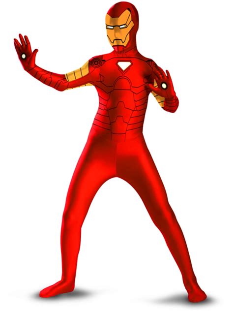 Iron Man Mens Adults Bodysuit Costume Walmart Com Walmart Com