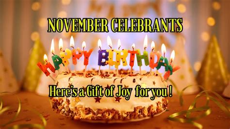 Happy Birthday To All November Celebrants Youtube