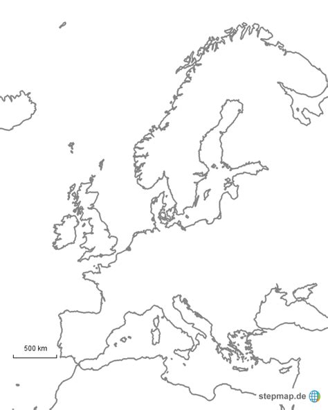 Map of europe with a realistic paper cut effect isolated on white background. Umriss Landkarte Europas von Juan - Landkarte für Deutschland