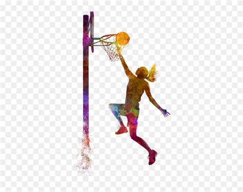 Womens Basketball Sport Slam Dunk Painting Basketball Player