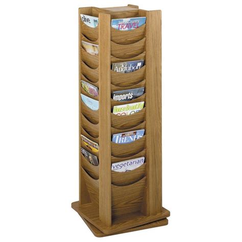 48 pocket rotating magazine display rack 4335m wood display display magazine display