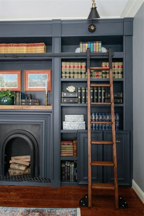 Diy Library Ladder Home Library Design Home Library Rooms Home Library
