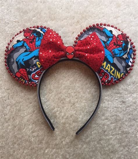Spiderman inspired Mickey ears by TheFunRunner on Etsy