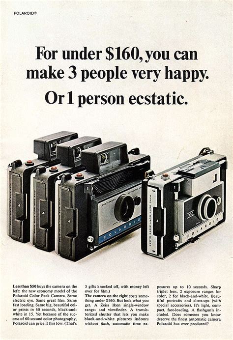 Polaroid Ad History Of Photography Photography Camera Vintage