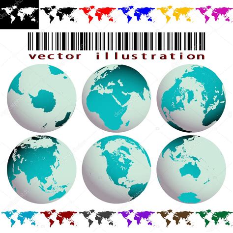World Maps And Globes Vector Stock Vector Image By ©robertosch 3315564
