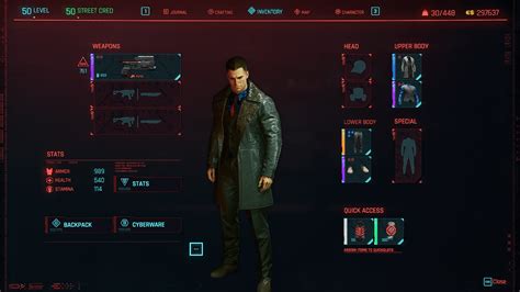 Rick Deckard Blade Runner Level 50 100 Percent Cyberpunk 2077 Mod