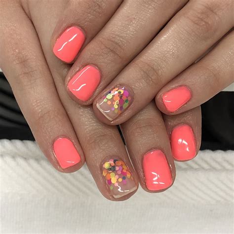 Coral Nail Designs With Diamonds Daily Nail Art And Design