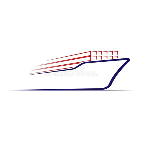 Logotipo De Navio De Carga Ilustração Stock Ilustração De Incorporado