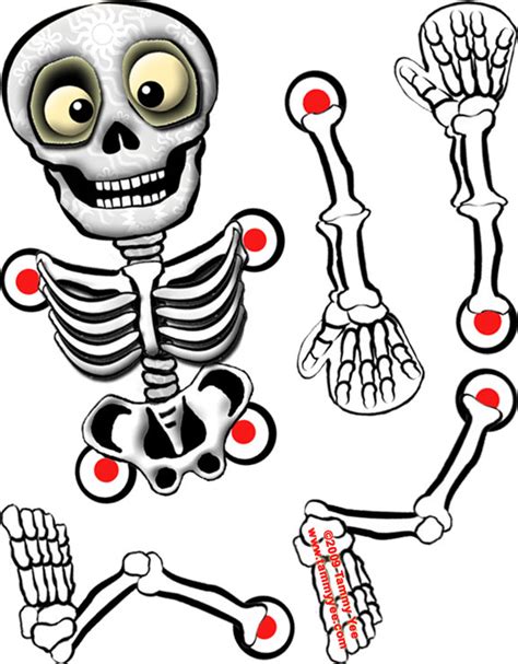 Esqueleto Humano Para Imprimir Recortar E Montar Dese