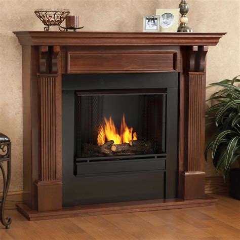 Real Flame Ashley Indoor Gel Fireplace In Mahogany 455hx48wx14d Home