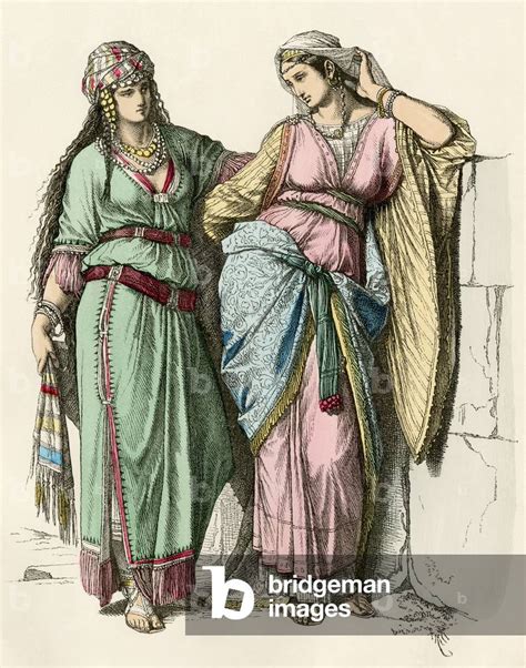 Image Of Traditional Costume Of Jewish Women In Israel In Antiquity Colourful