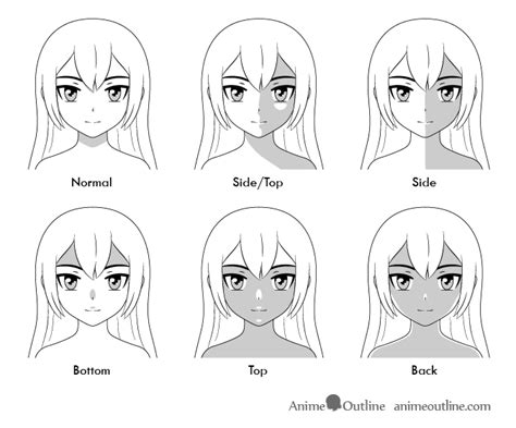 How To Shade An Anime Face In Different Lighting AnimeOutline How To Shade Shadow Drawing