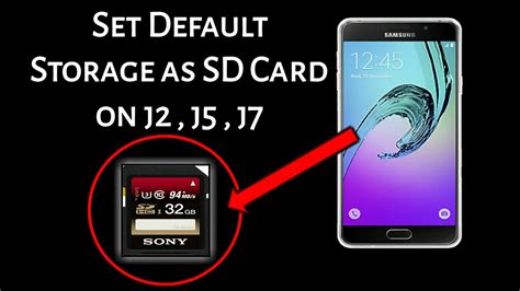 Not sure if i'm doing something wrong, but i cannot figure out how to make the external sd card the default storage. Set SD CARD as Default Storage on Samsung j2 j5 j7 - YouTube