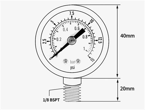 0 To 160 Psi Pressure Gauge 0~11 Bar
