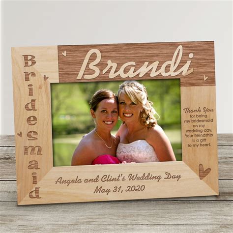 Personalized Wood Bridesmaid Picture Frame Tsforyounow