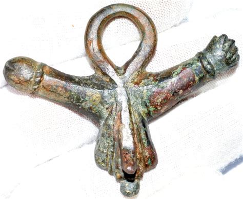 Large Ancient Roman Bronze Legionary Phallic Pendant Fertility Amulet