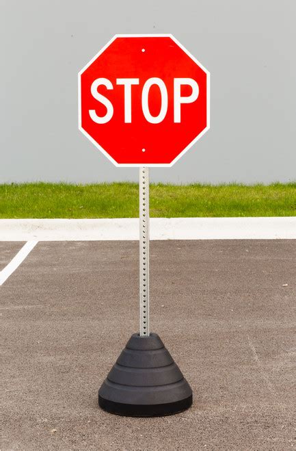 Stop Sign Kit With Post And Base Zing