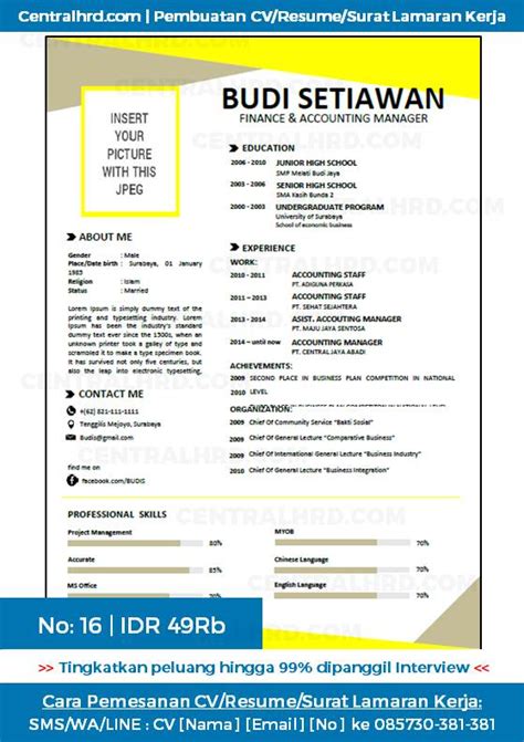 Surat lamaran kerja adalah surat yang digunakan untuk melakukan permohonan mendapatkan pekerjaan sesuai pengalaman pada perusahaan tertentu. Centralhrd.com | Jasa Pembuatan Curriculum Vitae CV Resume ...