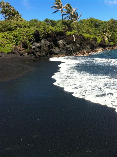 Black Sand Beach Maui Would Love To See It Again Океанские волны Волны