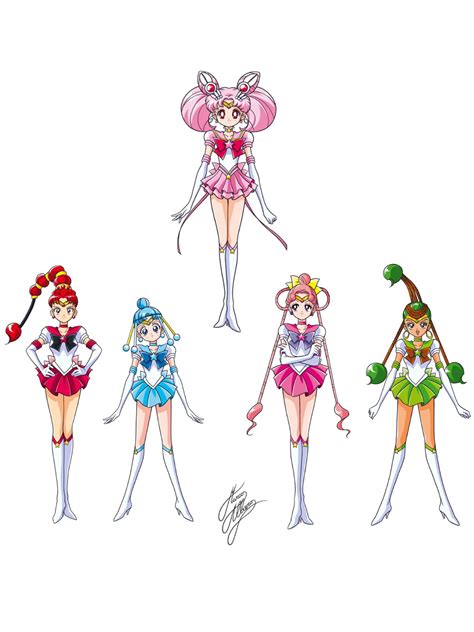 Eternal Sailor Chibi Moon And Sailor Quartet Sailor Moon Marco