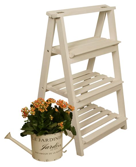 3 Tiered Wooden Ladder Plant Stand Wholesale Displays And Planters