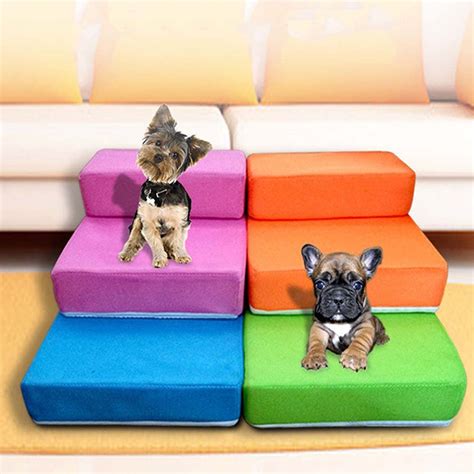 Breathable Mesh Foldable Pet Stairs Detachable Pet Bed Stairs Dog Ramp
