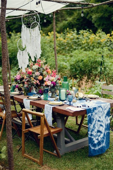 A Midsummer Night’s Soirée Midsummer Party Tablescapes Boho Garden