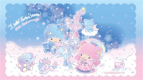Little Twin Stars Wallpaper 2020 七月桌布 日本草莓新聞 Stargazer