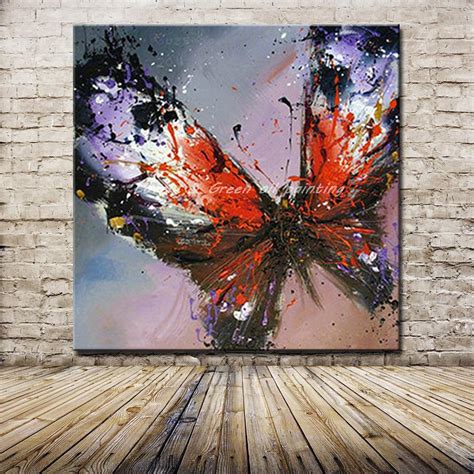 100 Handmade Modern Abstract Butterfly Oil Painting On Canvas