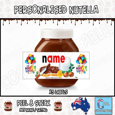 For those who missed the label printing at bugis+ last week. Nutella - Personalised Label - Make your own label - 750g - Birthday Theme / 1 | eBay