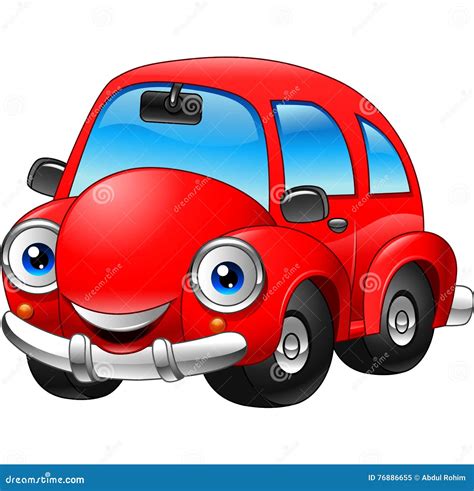 Cartoon Funny Red Car Stock Vector Illustration Of Mascot 76886655