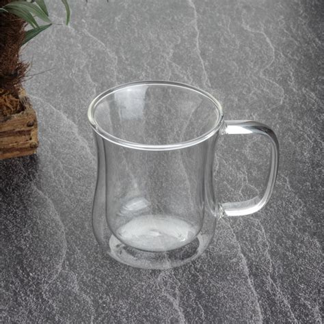 double walled glass cup set of 2 promotion every where