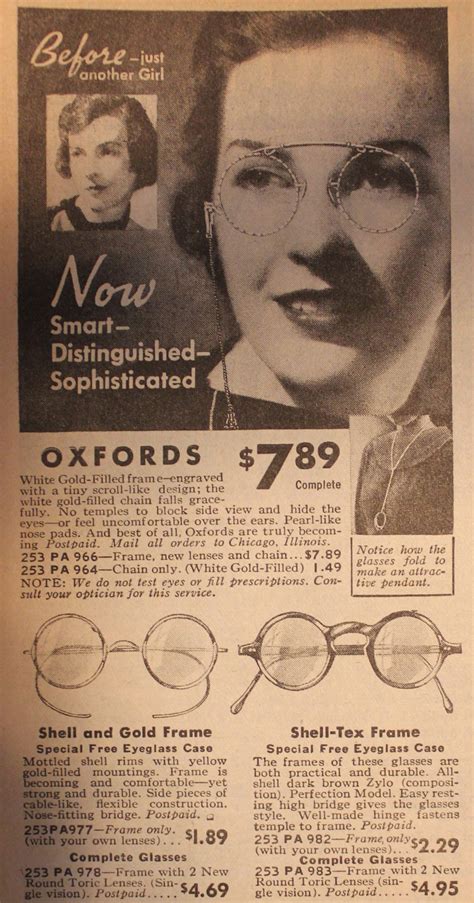 1930s glasses and sunglasses history