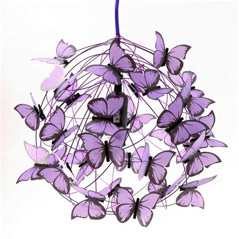 Purple Butterfly Lighting Chandelier For Kids Lilac Butterfly Ceiling
