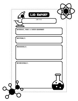 Science Lab Report Worksheet