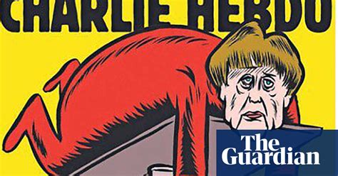 charlie hebdo puts broken down angela merkel on cover of first german edition charlie hebdo