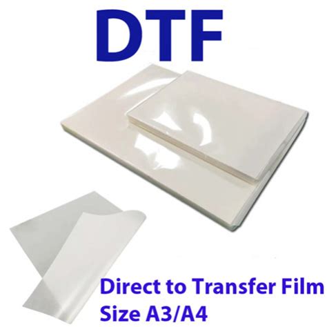 Dtf Direct To Transfer Film Paper 100 Sheets A3a4 Size