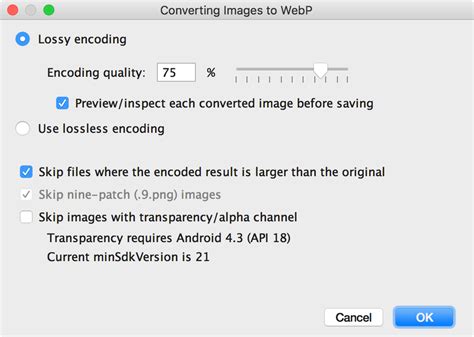 Create Webp Images Android Developers
