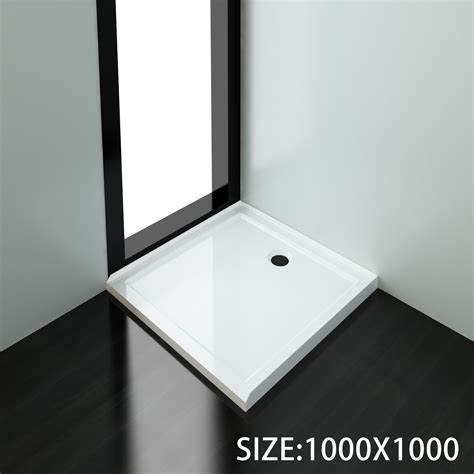 Square Shower Base Tile Over Optional Tray Central And Side Waste Hole