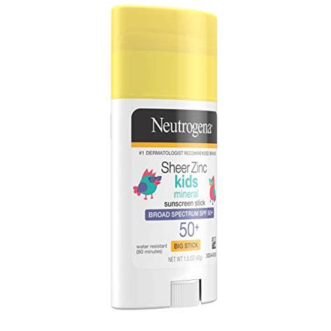 Neutrogena Sheer Zinc Oxide Kids Mineral Sunscreen Stick Broad