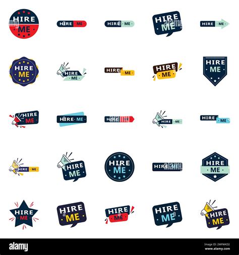 25 Attention-grabbing Hire Me Banners for Job Seekers Stock Vector