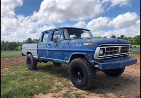 Rare Crew Cab Short Bed 4x4 V8 Manual Classic Ford F 250 1971 For Sale