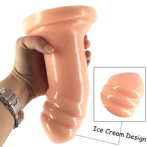 Flesh Ice Cream Design Big Anal Plug Large Butt Sexy Stopper Big Dildo
