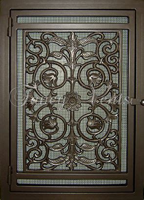 Features a decorative floral design which complements a beautiful garden. Decorative Vents | Decor, Vent covers, Craft iron