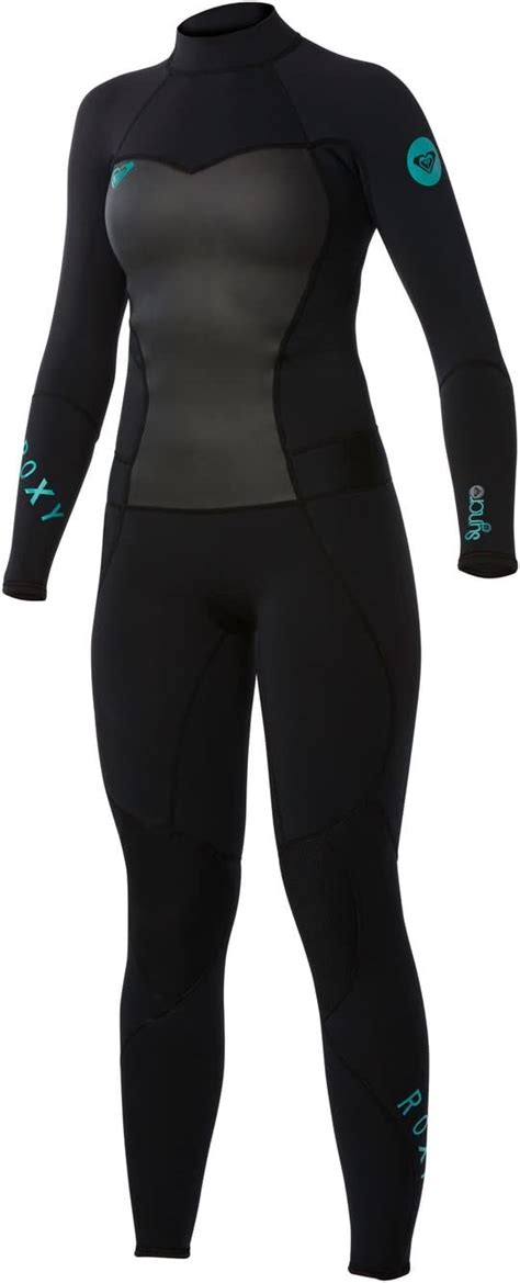 Roxy Syncro 43 Gbs Back Zip Wetsuit Womens Jet Black 12 Sports And Outdoors