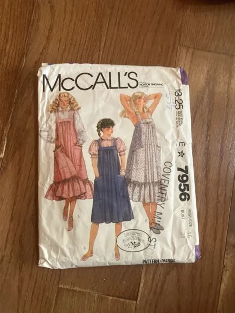Vintage 1980s Mccalls 7956 Laura Ashley Pattern Size 16 Bust 38 790